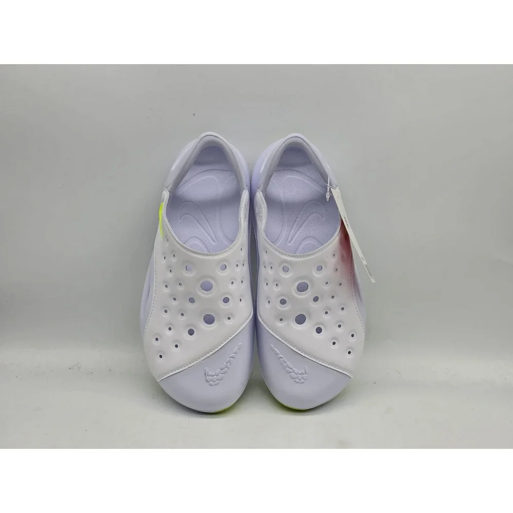Nike Aqua Swoosh GS White Pure Platinum Volt Kids Water Sandals Shoes FV6363-100